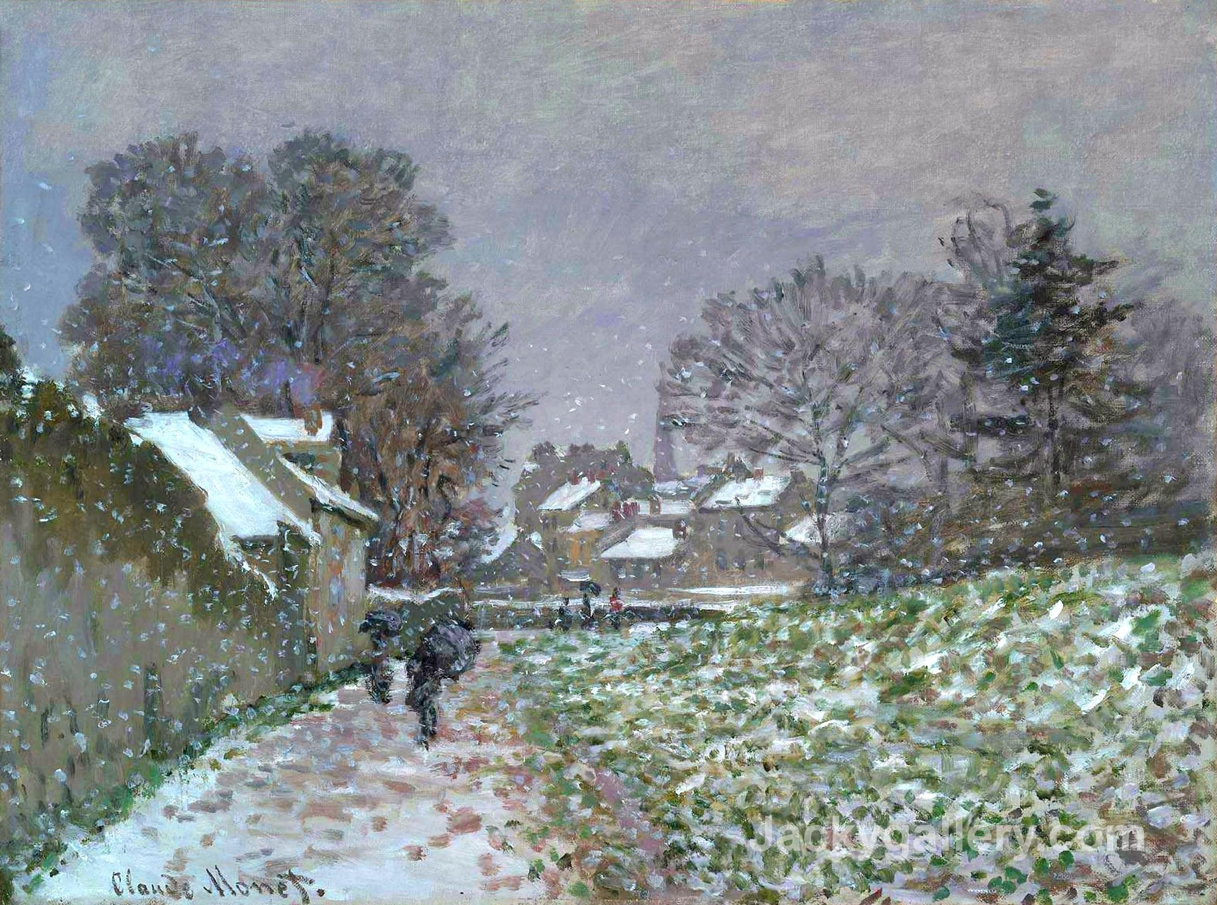 Snow at Argenteuil 02 by Claude Monet paintings reproduction